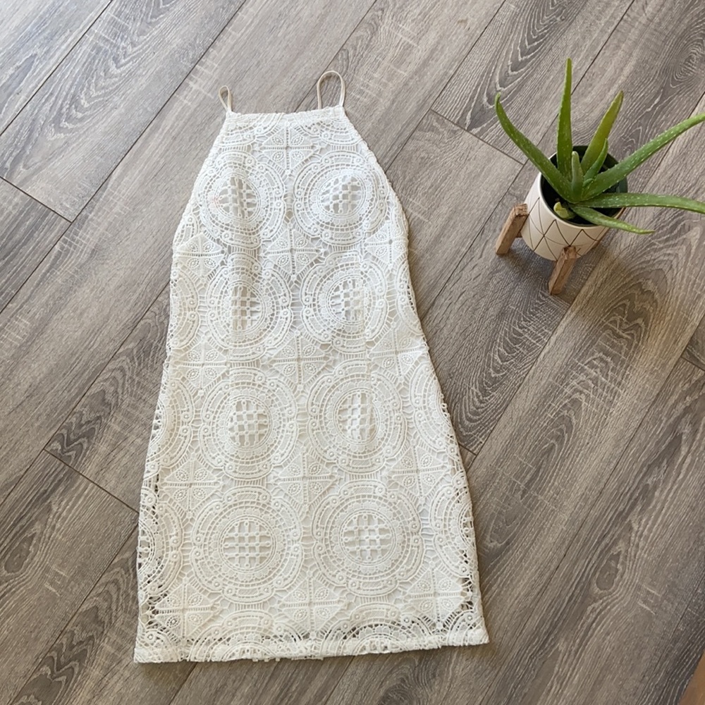 White Pattern Dress - Picture 9 of 12